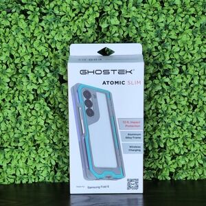 Ghostek Atomic Slim Samsung Galaxy ZFold 6 Case Iridescent Aluminum Frame Rugged